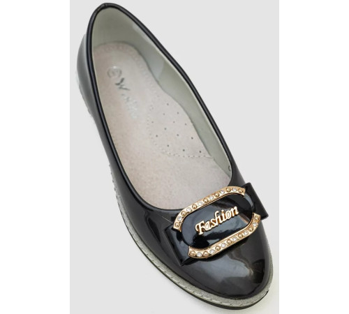 Туфлі дитячі лакові, колір чорний, 243RG067-7