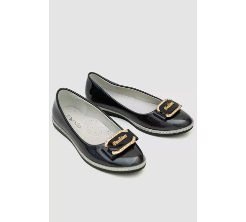 Туфлі дитячі лакові, колір чорний, 243RG067-7