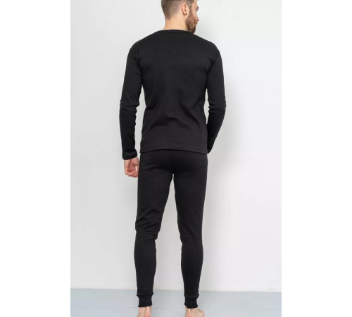 Термобелье мужское на флисе, цвет черный, 247R003