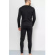 Термобелье мужское на флисе, цвет черный, 247R003