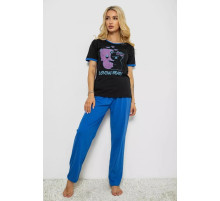 Женская пижама с принтом, цвет черный, 243R20257