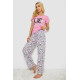 Піжама жіноча з принтом, колір рожевий, 243R2490