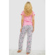 Піжама жіноча з принтом, колір рожевий, 243R2490