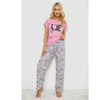 Женская пижама с принтом, цвет розовый, 243R2490