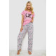 Піжама жіноча з принтом, колір рожевий, 243R2490