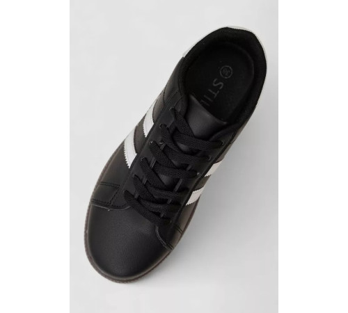 Кросівки жіночі шкіра, колір чорно-білий, 248RL2420-2