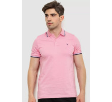 Поло мужское однотонное, цвет розовый, 214R2138
