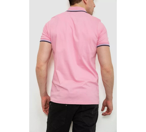 Поло мужское однотонное, цвет розовый, 214R2138