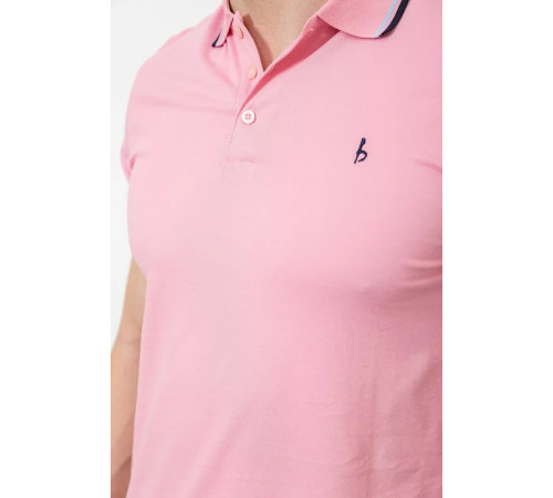 Поло мужское однотонное, цвет розовый, 214R2138