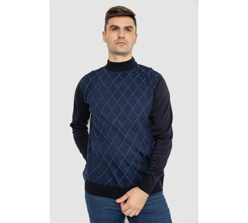 Свитер мужской повседневный, цвет темно-синий, 247R5024.