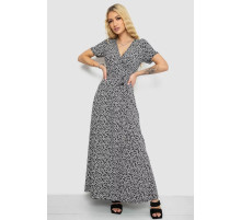 Сарафан на запах софт, цвет черно-белый, 241R184