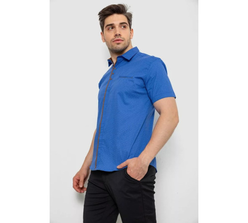 Рубашка мужская с принтом, цвет электрик, 214R7028