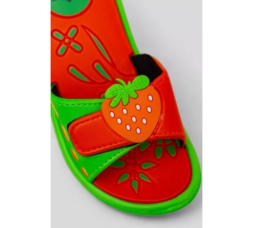 Шльопанці дитячі для дівчаток 243R6009b-17, колір Салатово-жовтогарячий