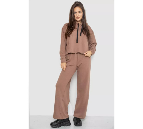 Спортивний костюм жіночий двонитка, колір мокко, 252R500