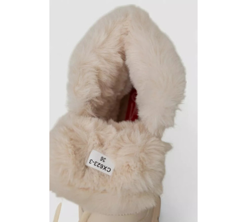 Черевики зимові жіночі на хутрі, колір бежевий, 248RCX623