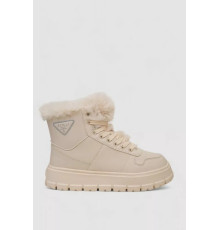 Черевики зимові жіночі на хутрі, колір бежевий, 248RCX623