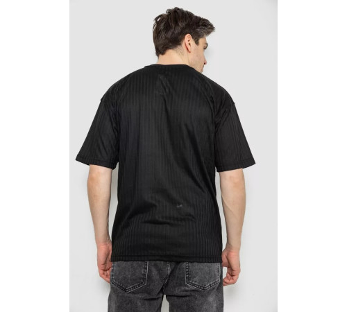 Футболка мужская однотонная, цвет черный, 247R3140