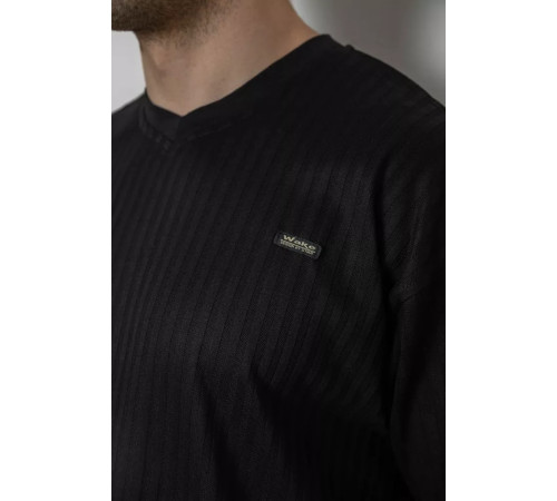 Футболка мужская однотонная, цвет черный, 247R3140