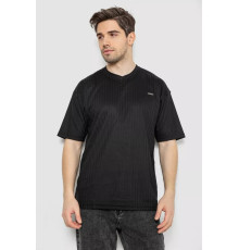 Футболка мужская однотонная, цвет черный, 247R3140