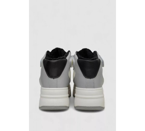 Кроссовки женские зимние на меху, цвет бело-серый, 248RAM03-86