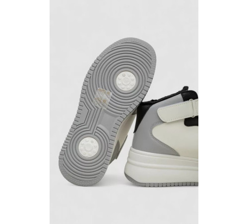 Кроссовки женские зимние на меху, цвет бело-серый, 248RAM03-86