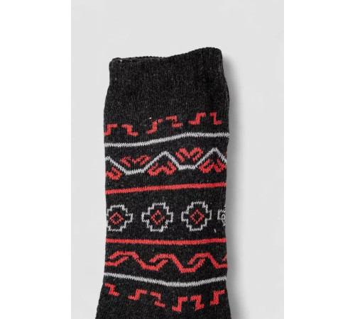 Шкарпетки жіночі з принтом, колір темно-сірий, 238R336-3