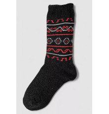 Шкарпетки жіночі з принтом, колір темно-сірий, 238R336-3