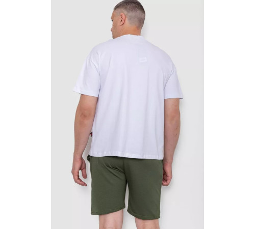 Футболка чоловіча з принтом, колір білий, 241R2004