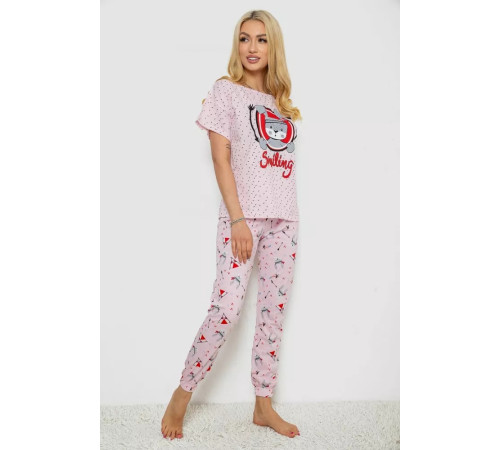 Женская пижама с принтом 243R15484, цвет Розовый