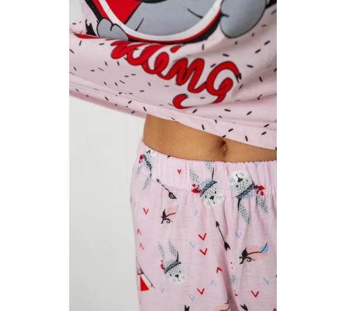 Женская пижама с принтом 243R15484, цвет Розовый