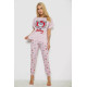 Женская пижама с принтом 243R15484, цвет Розовый