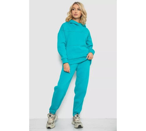 Спортивний костюм жіночий на флісі, колір бірюзовий, 247R10765