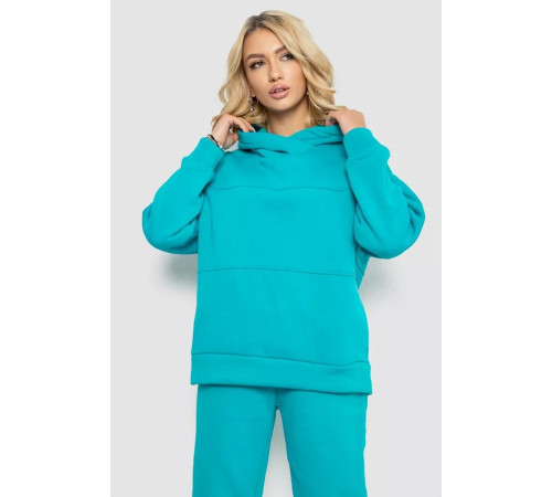 Спортивний костюм жіночий на флісі, колір бірюзовий, 247R10765