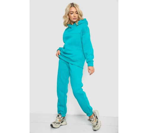 Спортивний костюм жіночий на флісі, колір бірюзовий, 247R10765