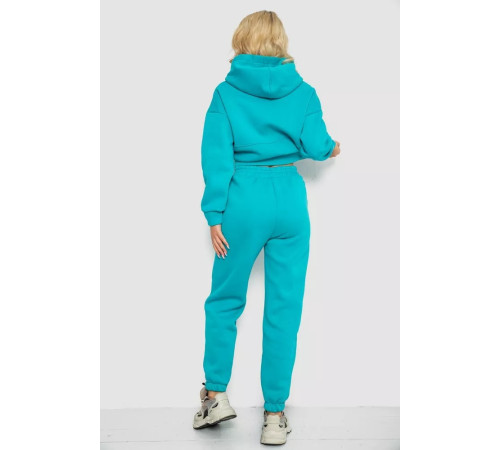 Спортивний костюм жіночий на флісі, колір бірюзовий, 247R10765