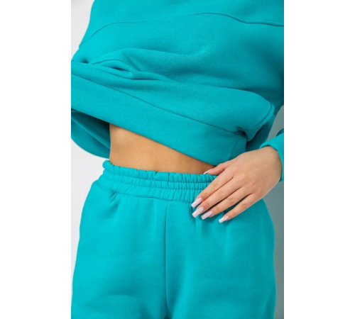Спортивний костюм жіночий на флісі, колір бірюзовий, 247R10765