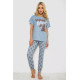 Піжама жіноча з принтом, колір блакитний, 243R15400