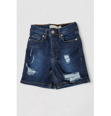 Шорти джинсові підліткові для дівчинки, колір темно-синій, 247R923-5