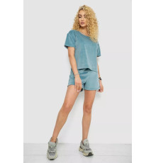 Домашний костюм велюровый, цвет оливковый, 102R272-3.