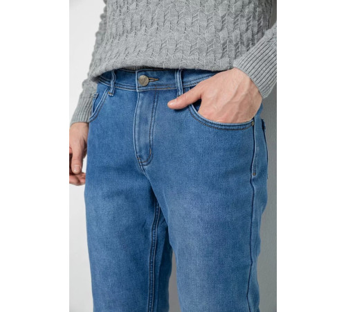 Джинси чоловічі на флісі, колір джинс, 254R2407