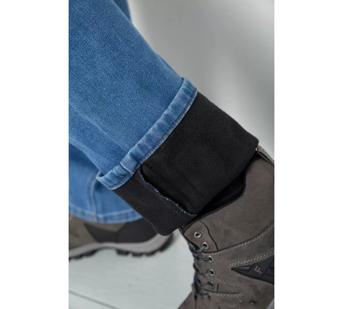 Джинси чоловічі на флісі, колір джинс, 254R2407