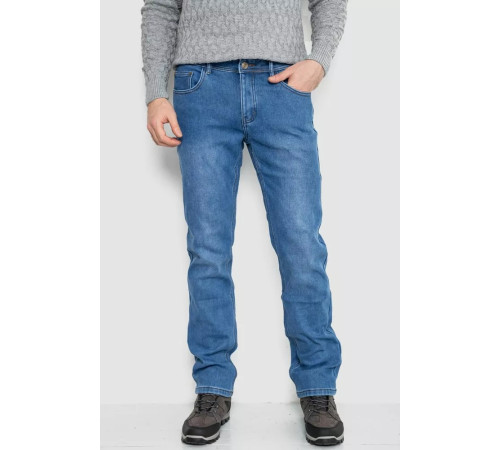 Джинси чоловічі на флісі, колір джинс, 254R2407