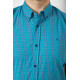 Сорочка чоловіча в клітинку, колір бірюзовий, 214R4564