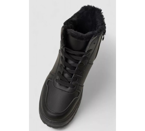 Кросівки жіночі зимові на хутрі, колір чорний, 248RMB07