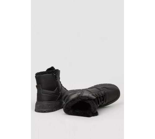 Кросівки жіночі зимові на хутрі, колір чорний, 248RMB07