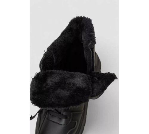 Кросівки жіночі зимові на хутрі, колір чорний, 248RMB07