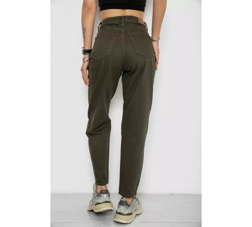 Джинсы женские Mom's, цвет хаки, 182R1724