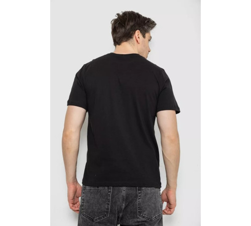 Футболка чоловіча з принтом, колір чорний, 241R1901