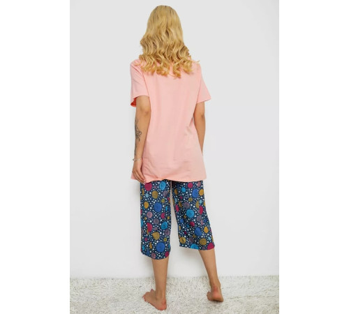 Пижама женская с принтом, цвет персиковый, 243R10386.