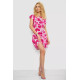 Сукня з принтом, колір біло-рожевий, 214R0225-2